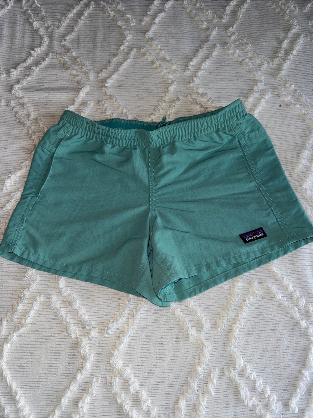 Patagonia Baggies Shorts Women’s XS / Kids L – Seafoam Aqua 3”